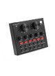 Proocam SCL-900 V8 Live Sound Card Portable Audio Mixer DJ Sound Mixer Aluminum Karaoke Sound Mixer Recording Live Broadcast K Songs, Recording Voice Chatting (Black)